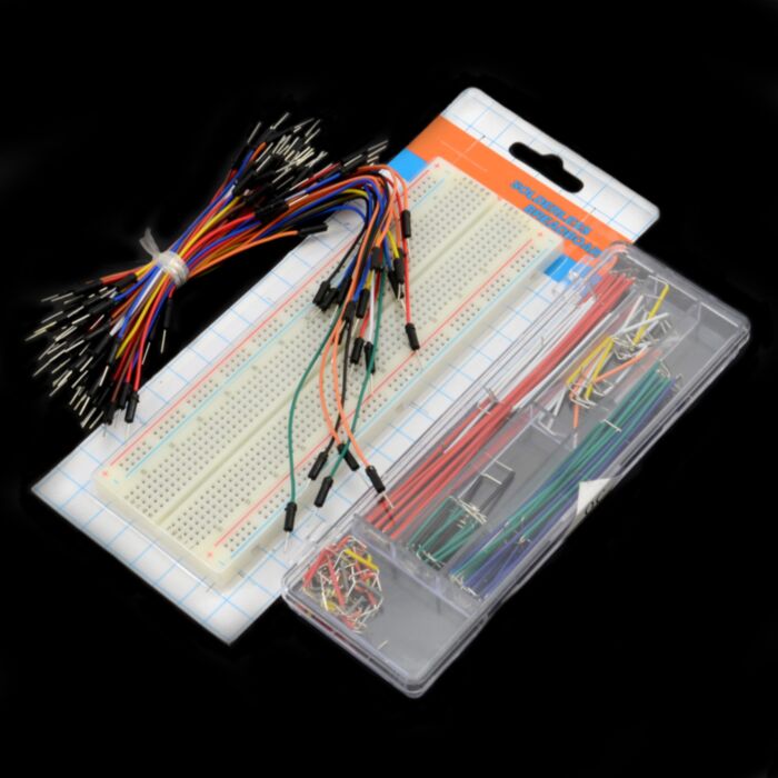 Solderless Breadboard 830 Tie Points + Jumper Wire Packs (140 pcs + 75 pcs M-M)