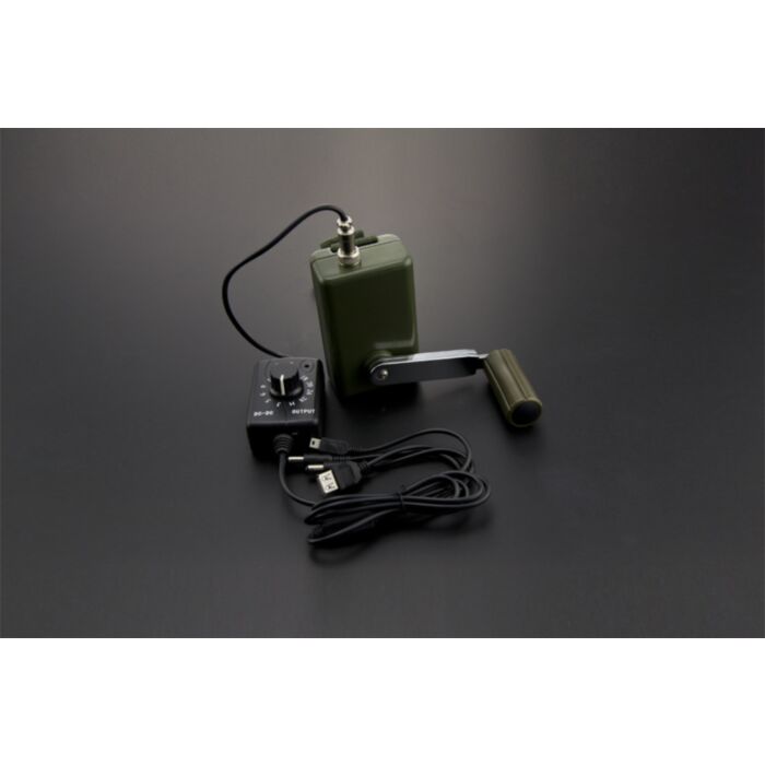 Portable Hand Crank Power Generator with Voltage Regulator