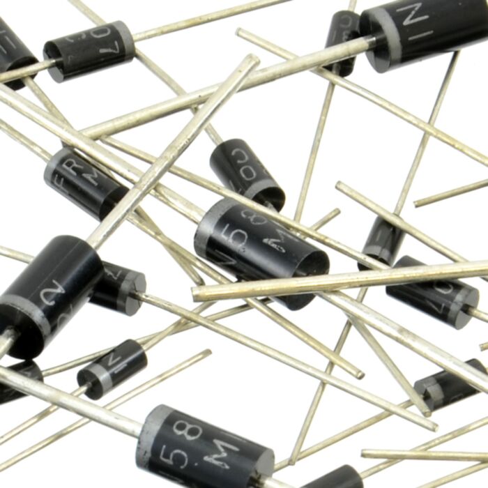 100 Pack of Diodes (1N4148, 1N4007, 1N589, 1N5399, FR107, FR207, 1N5408, 1N5822)