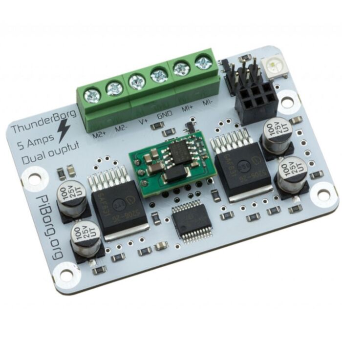 ThunderBorg - Dual 5A Motor Controller with DC/DC & RGB LED