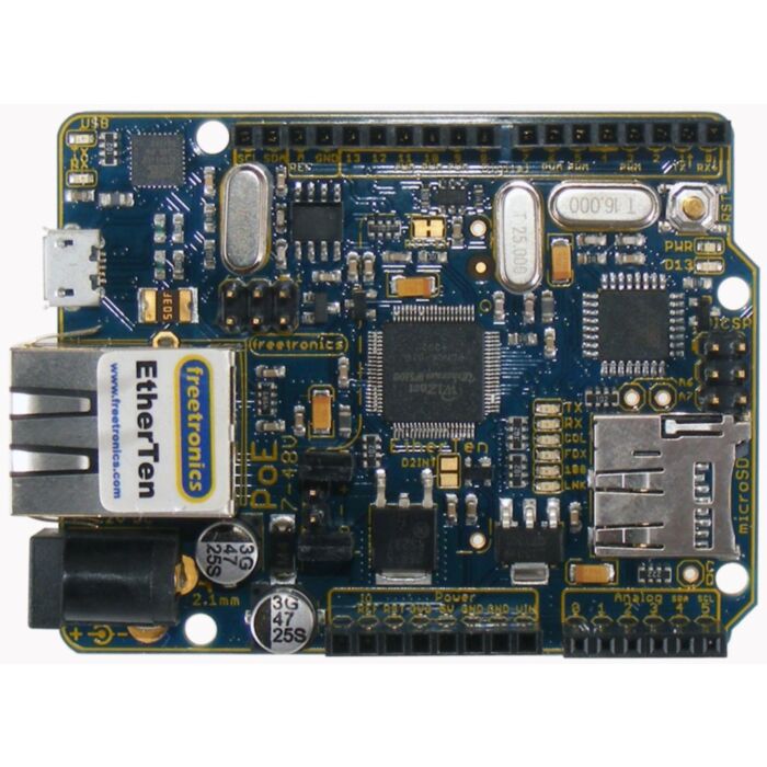 Freetronics EtherTen (100% Arduino compatible with onboard Ethernet)