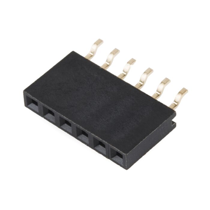 Header - 6-pin Female (SMD, 0.1", Right Angle)