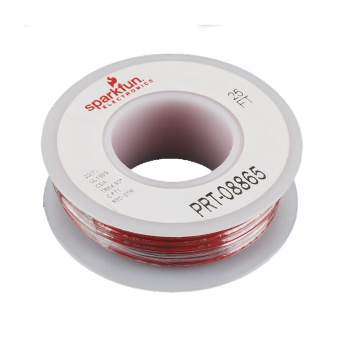 Hook-up Stranded Wire - Red (22 AWG)