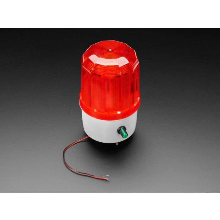 Rotating LED Warning Light with Adjustable Volume Buzzer Alarm