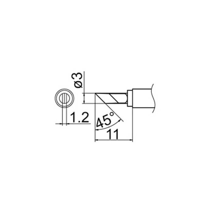 Hakko T12-KU Soldering Tip