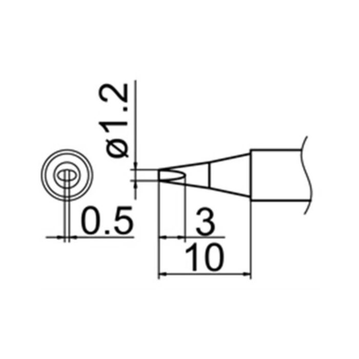 Hakko T12-D12 Soldering Tip