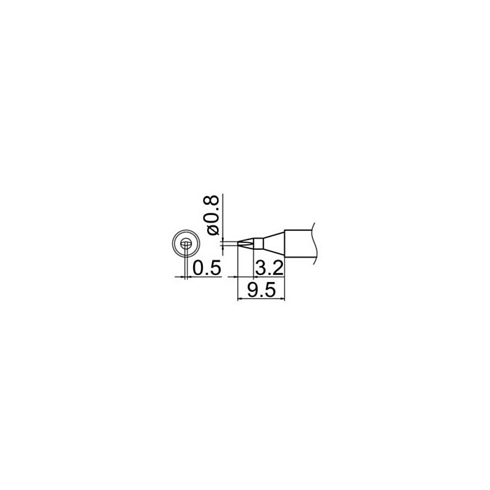 Hakko T12-D08 Soldering Tip