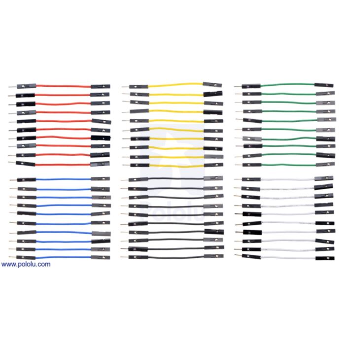 Premium Jumper Wire 60-Piece 6-Color Assortment M-F 2"