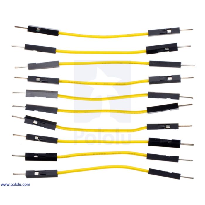 Premium Jumper Wire 10-Pack M-M 2" Yellow