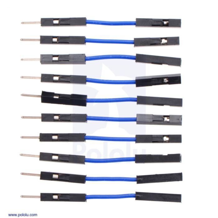 Premium Jumper Wire 10-Pack M-F 1" Blue