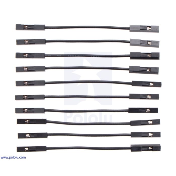 Premium Jumper Wire 10-Pack F-F 2" Black