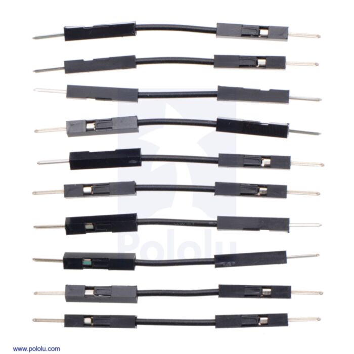 Premium Jumper Wire 10-Pack M-M 1" Black