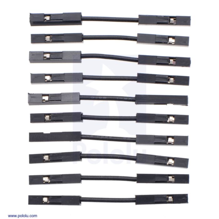 Premium Jumper Wire 10-Pack F-F 1" Black