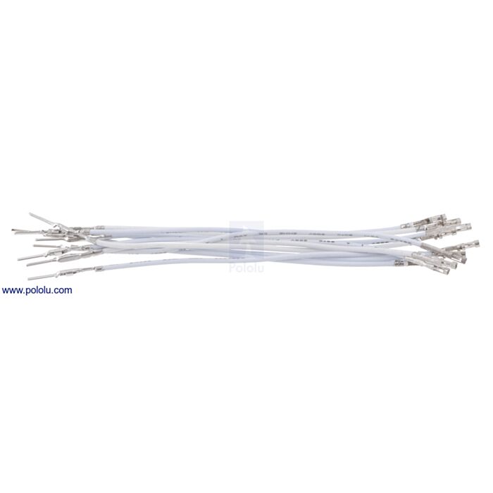 Wires with Pre-Crimped Terminals 10-Pack M-F 3" White