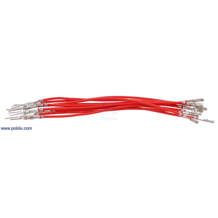 Wires with Pre-Crimped Terminals 10-Pack M-F 3" Red