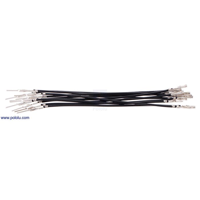 Wires with Pre-Crimped Terminals 10-Pack M-F 3" Black
