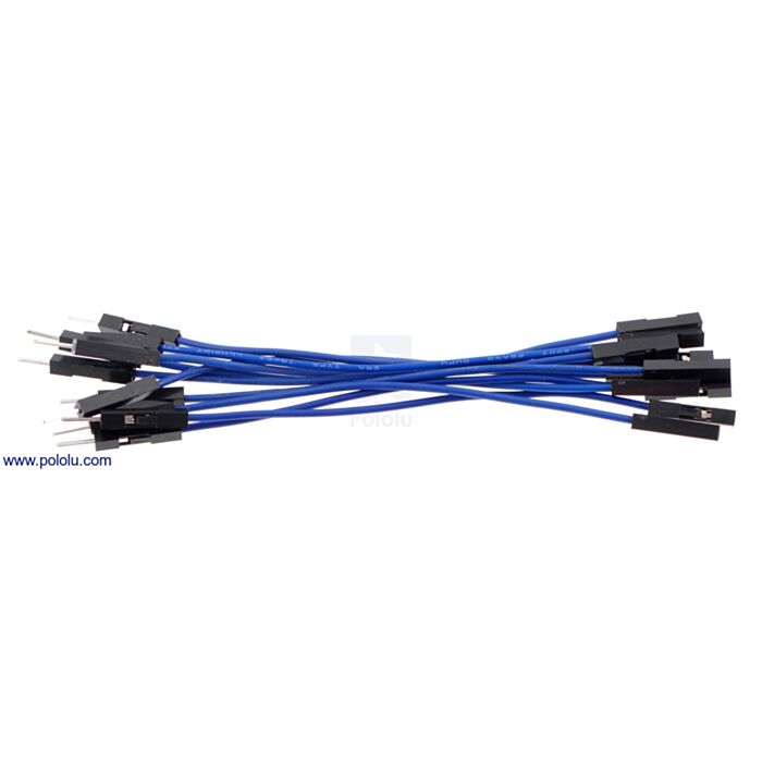 Premium Jumper Wire 10-Pack M-F 3" Blue