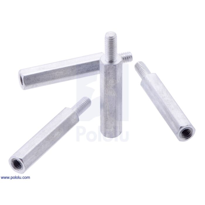 Aluminum Standoff for Raspberry Pi: 18.6mm Length, 6mm M2.5 Thread, M-F (4-Pack)