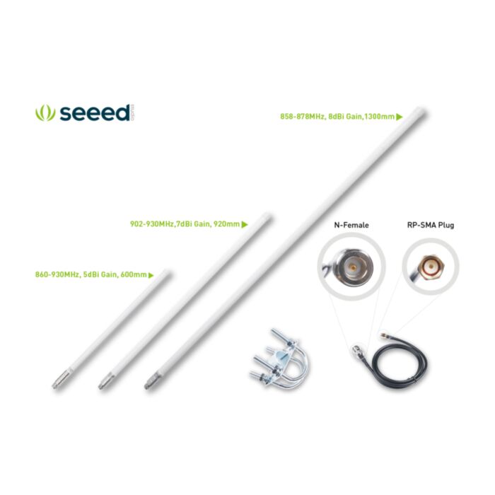 LoRa Fiberglass Antenna, 860-930MHz, 5dBi, 600mm