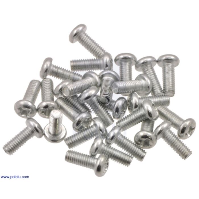 Machine Screw: M2.5, 6mm Length, Phillips (25-pack)