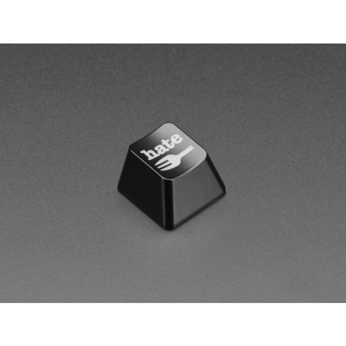 Etched Glow-Through Keycap with Hate Fork Graphics - MX Compatible Switches