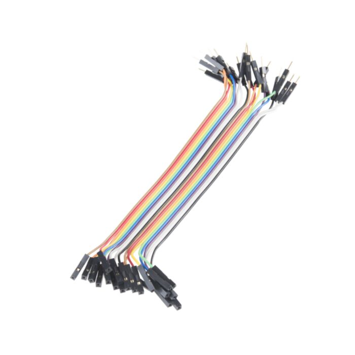 Jumper Wires - Connected 6" (M/F, 20 pack)