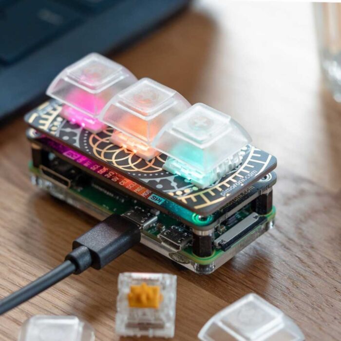Pimoroni Keybow MINI (3-key) Macro Pad Kit (Clicky)