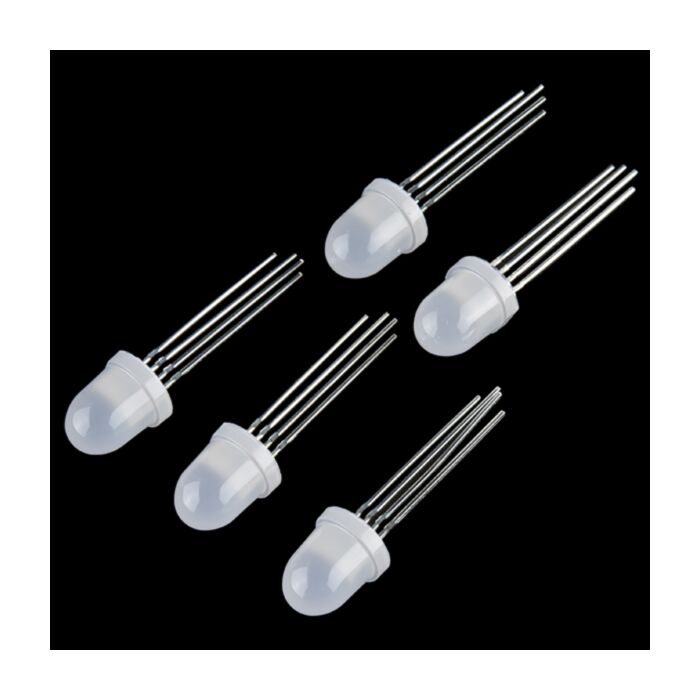 LED - RGB Addressable, PTH, 8mm (5 Pack)
