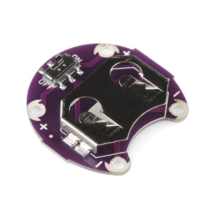 LilyPad Coin Cell Battery Holder - Switched - 20mm