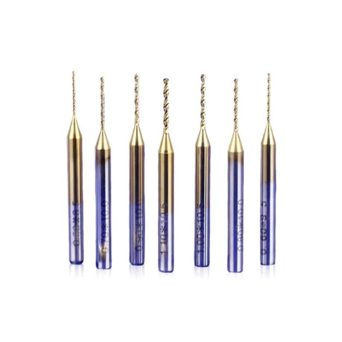 TiN-Coated Drill Bit - 2.5mm x 12mm - 1/8" Shank (10 Pack)