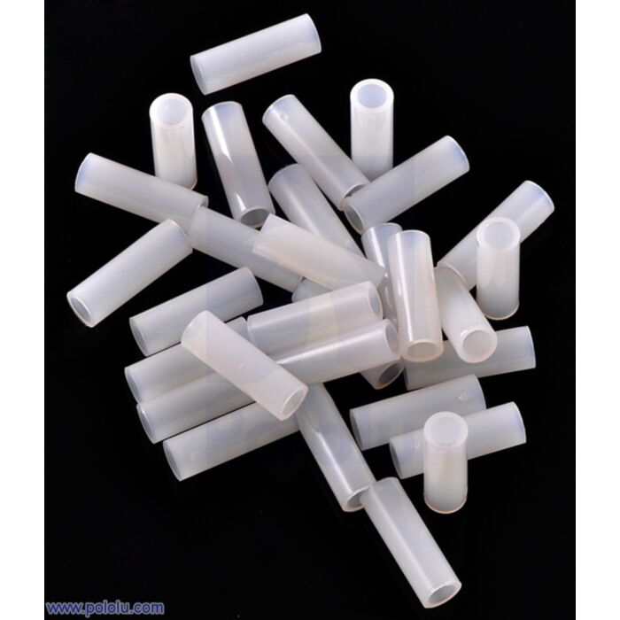 Nylon Spacer: 12mm Length, 4mm OD, 2.7mm ID (25-Pack)