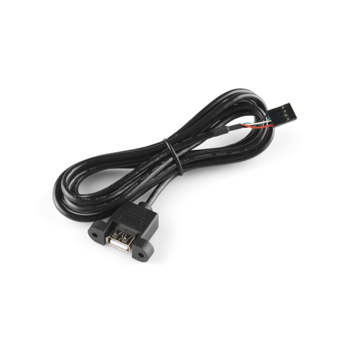 Panel Mount USB to 4-pin Female Header Cable - 6'