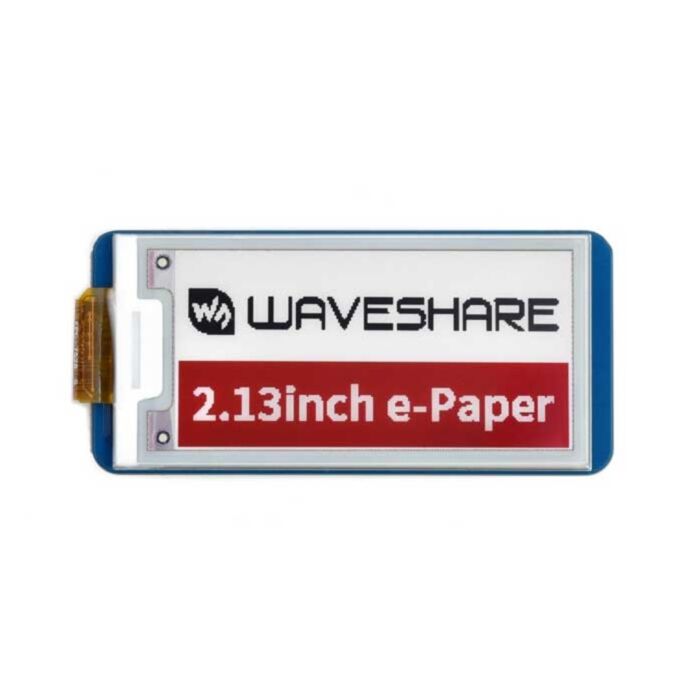E-Paper E-Ink Display Module (B) for Raspberry Pi Pico, 2.13inch, Red / Black / White, SPI (212×104)