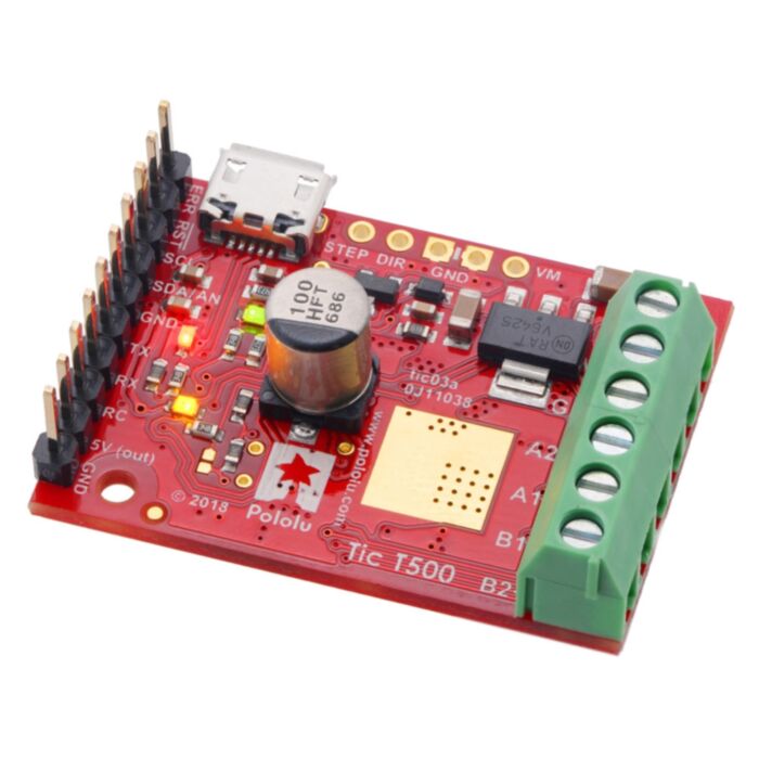 Pololu Tic T500 USB Multi-Interface Stepper Motor Controller (Connectors Soldered)