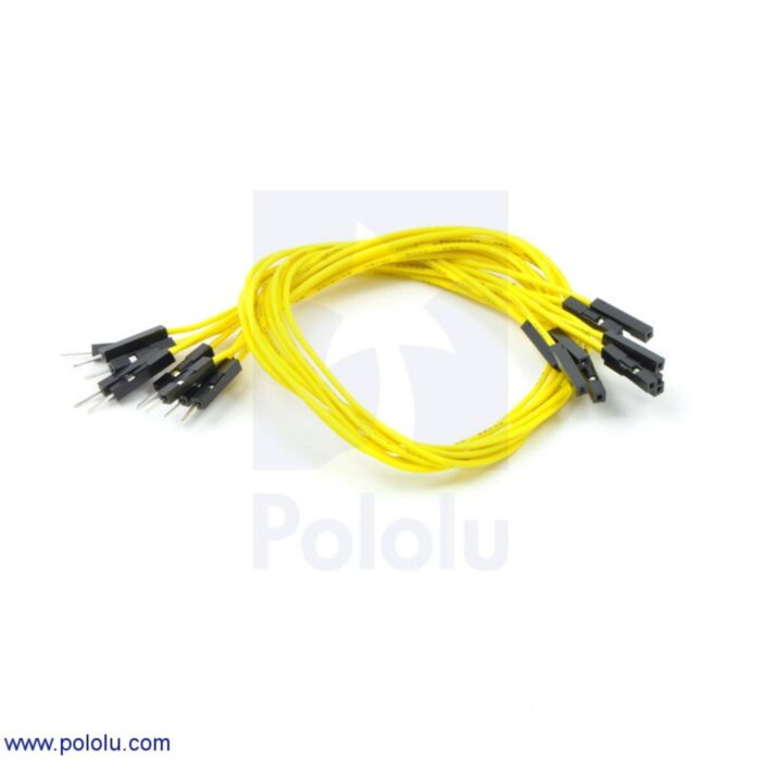 Premium Jumper Wire 10-Pack M-F 12" Yellow