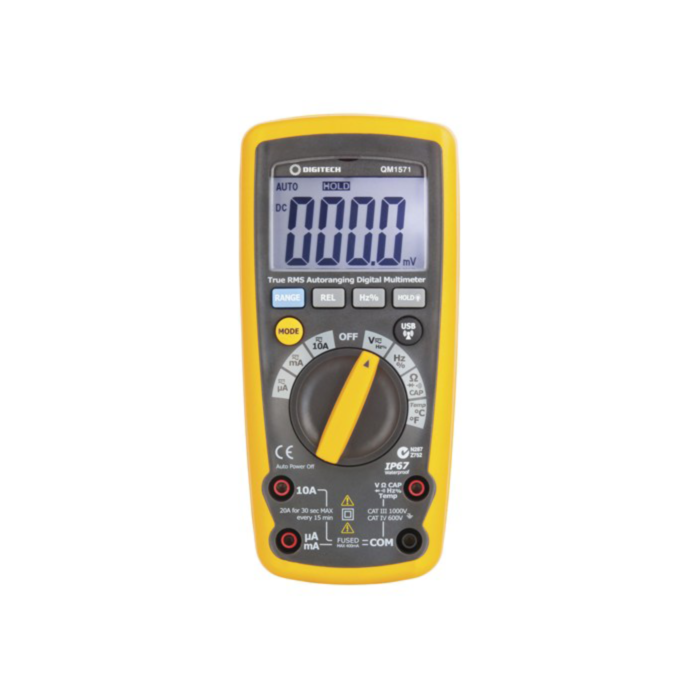 IP67 True RMS Autoranging Digital Multimeter with Wireless USB Interface