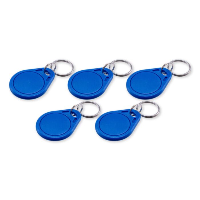 RFID/NFC Tag Blue Fob (NTAG213 Chip, 13.56MHz) - Pack of 5