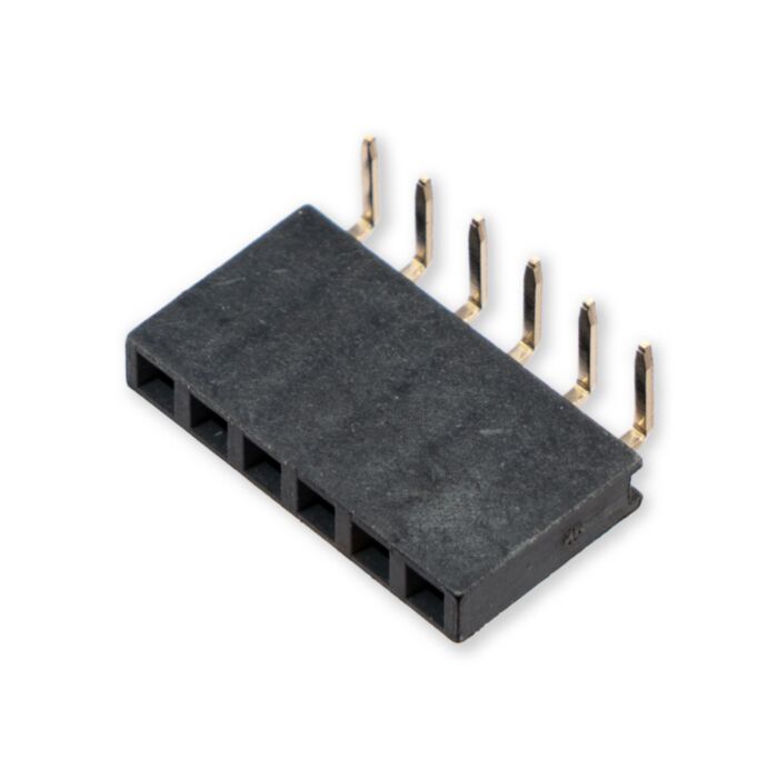 2.54mm 1x6-Pin Right Female Header