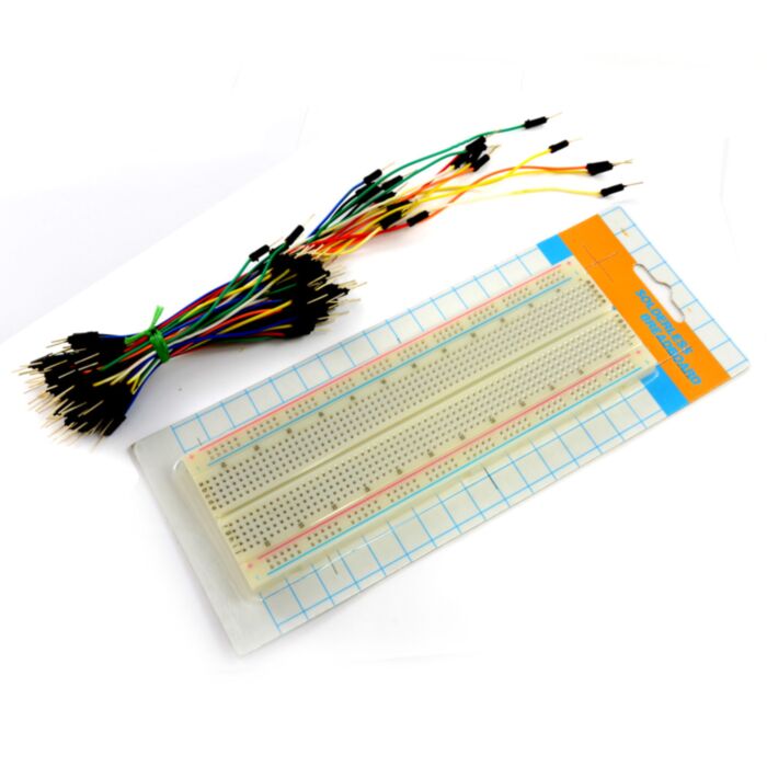Solderless Breadboard 830 Tie Point ZY-102 + 75 Wire Jumper Pack M-M