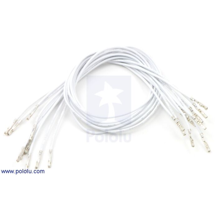 Wires with Pre-crimped Terminals 10-Pack F-F 12" White