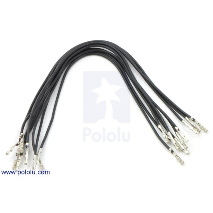 Wires with Pre-crimped Terminals 10-Pack F-F 6" Black