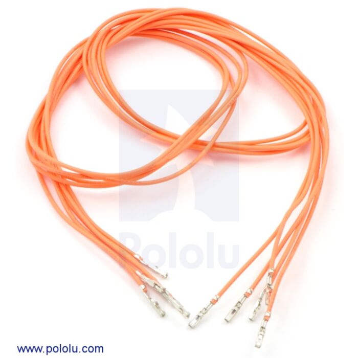Wires with Pre-crimped Terminals 5-Pack F-F 24" Orange