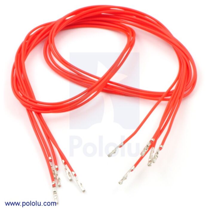 Wires with Pre-crimped Terminals 5-Pack F-F 24" Red