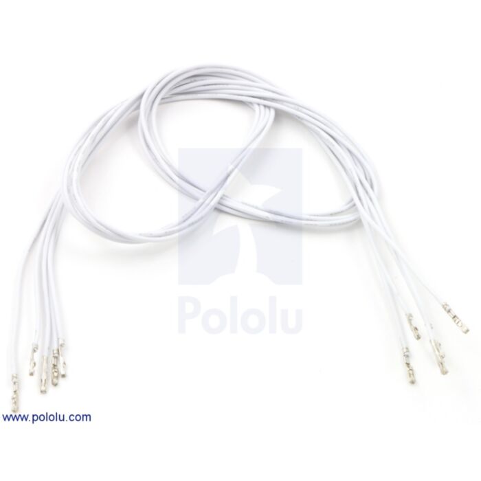 Wires with Pre-crimped Terminals 5-Pack F-F 24" White