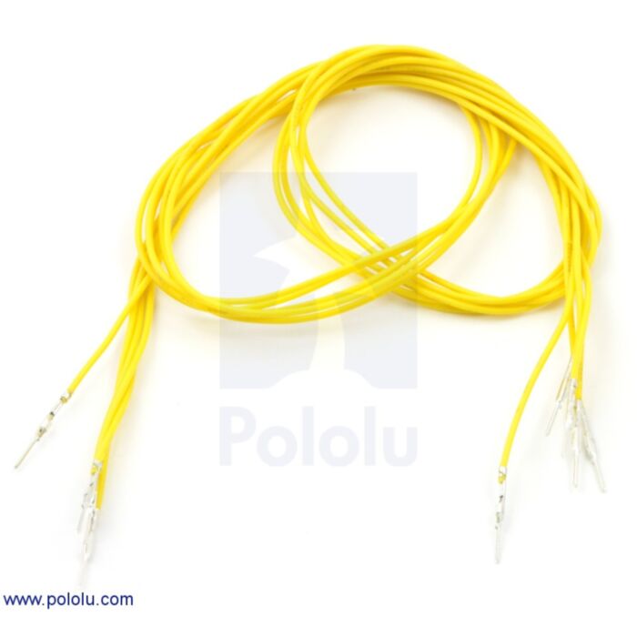 Wires with Pre-crimped Terminals 5-Pack M-M 24" Yellow