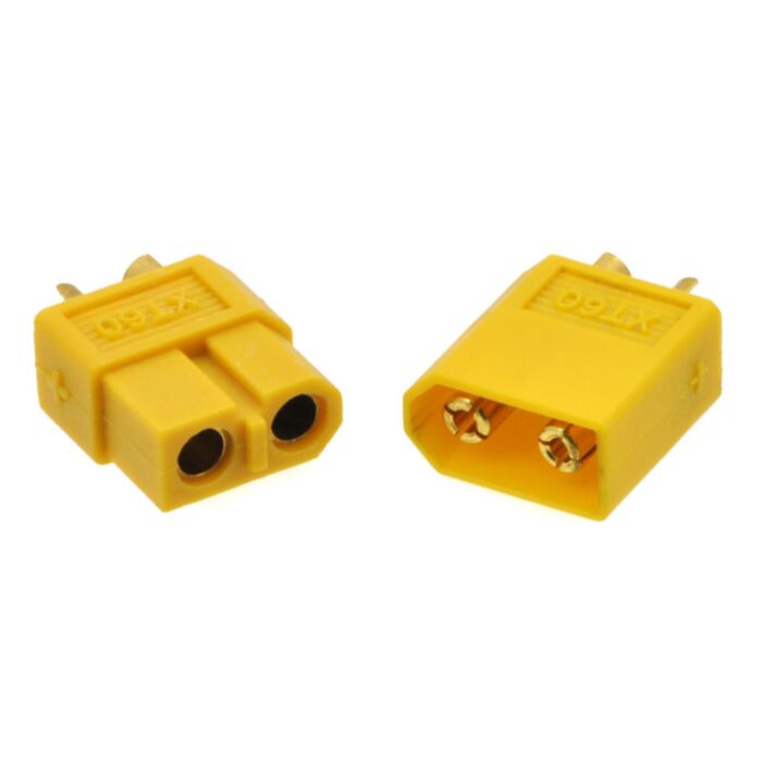 XT60 Connector Male-Female Pair, Yellow