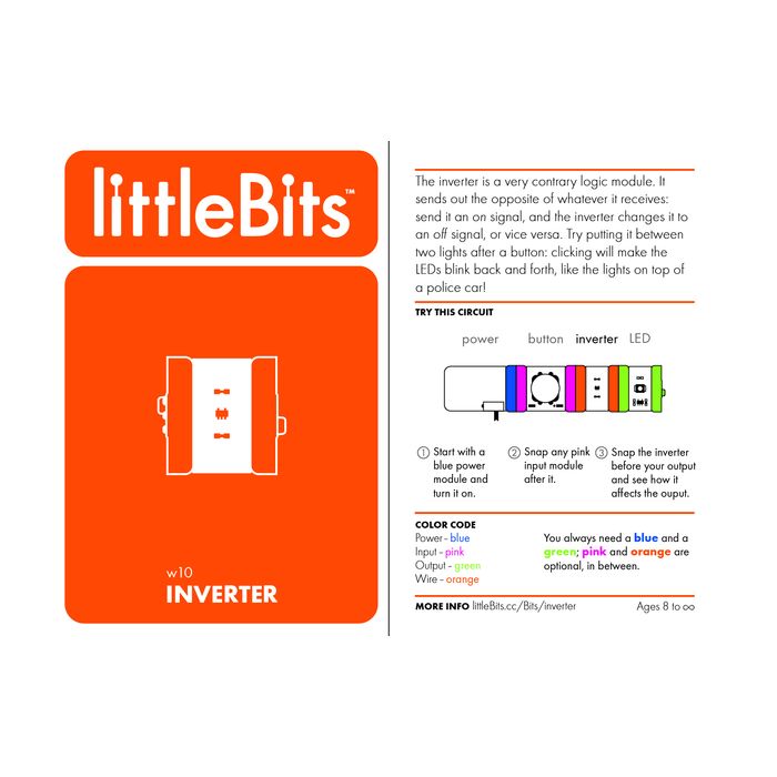 NEW Little Bits W10 Inverter NEW in Package 