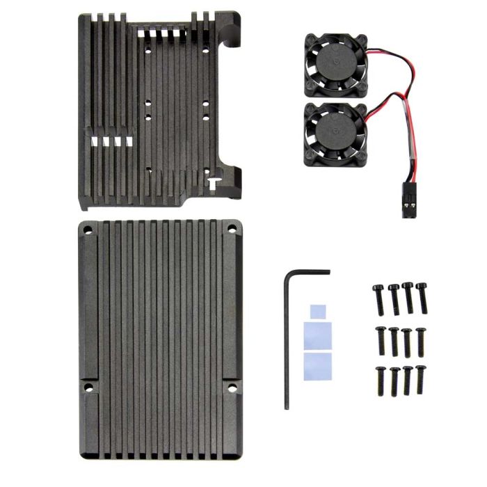 Dual Fan Aluminium Heatsink Case for 
