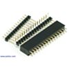 0.100 inch (2.54 mm) female header shown with 0.100 inch male headers. (SKU: POLOLU-967 Image 3)