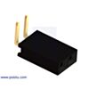 0.100" (2.54 mm) Female Header: 1x2-Pin, Right-Angle